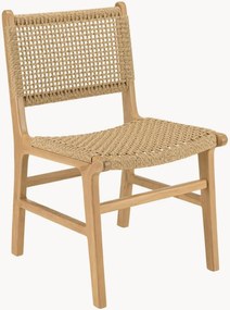 Cadeiras de jantar de jardim em madeira de teca Valeria, conjunto de 2