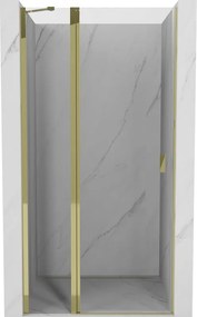 Mexen Mist porta de duche de batente 115 cm, transparente, dourada - 8A4-115-000-50-00