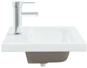 Lavatório embutido c/ torneira 61x39x18 cm cerâmica branco