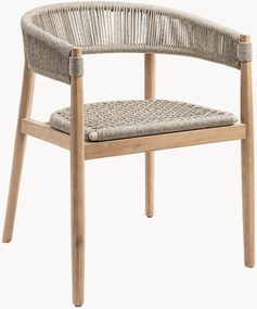 Cadeira de jantar em madeira de acácia para jardim com braços Miara