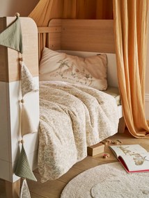 Conjunto capa de edredão + fronha de almofada para bebé, BABYLON   bege estampado