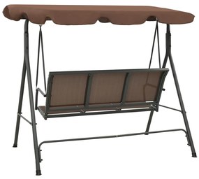Baloiço de jardim com toldo cor café