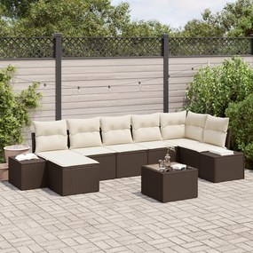 Conjunto de Sofá de Jardim de 7 Peças com Almofadas Rattan Polipropile