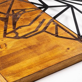 Acessório Decorativo de Parede Kurt – Nogueira e Preto – 50 x 58 cm