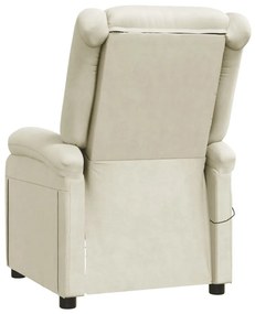 Cadeira de massagens couro artificial cor creme