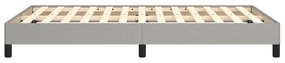 Estrutura de cama sem colchão 120x200 cm tecido cinzento-claro