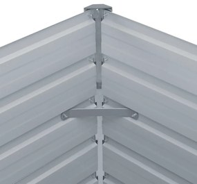 Canteiro jardim elevado 160x80x45cm aço galvanizado antracite