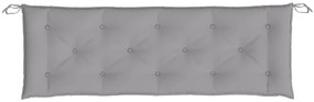 Almofadões banco jardim 2 pcs 150x50x7cm tecido oxford cinzento
