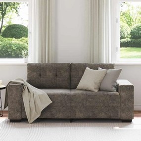 Sofá Loveseat vidaXL Cinza Escuro 140 cm em Couro Sintético