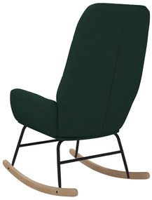 Cadeira de baloiço tecido verde-escuro