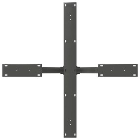 Pé de mesa de jantar em formato de aranha, antracite, 85x85x(72-73) cm
