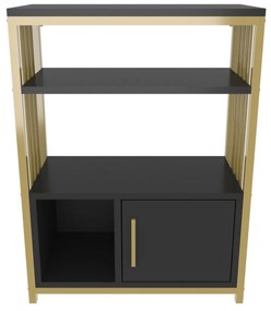 Estante Letos – Antracite e Dourado – 60x80x29,6 cm