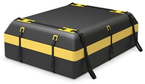 Mala 600L de carga para tejadilho do carro Saco de carga para tejadilho do carro à prova de água Saco de bagagem para carro com 10 correias Amarelo e