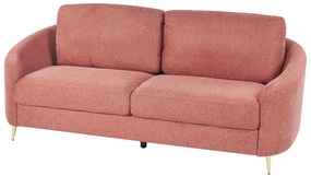 Sofá de 3 lugares em tecido rosa TROSA Beliani