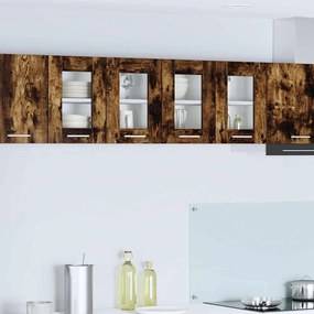 vidaXL Armário suspenso 2 pcs Carvalho Defumado 60 x 31 x 40 cm