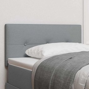 vidaXL Cabeceira Botão Estofada Cinza Claro 80 cm Tecido