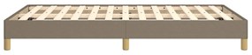 Estrutura de cama sem colchão 120x190cm tecido cinzento