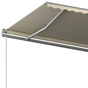 Toldo retrátil manual independente 600x300 cm cor creme