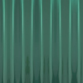 Painéis de telhado 12 pcs 100x36 cm aço revestido a pó verde