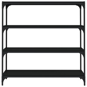Estante 100x33x100 cm derivados madeira e aço preto
