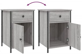 Mesa de cabeceira 40x42x60 cm derivados madeira cinzento sonoma