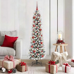 vidaXL Árvore de Natal Artificial com 150 LEDs Verde e branco 150 cm