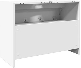Armário de lavatório 78x37x59 cm derivados de madeira branco