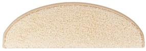 Tapetes de escadas 10 pcs 65x21x4 cm cor creme