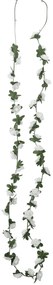 Grinaldas de flores de Natal 6 pcs 240 cm branco