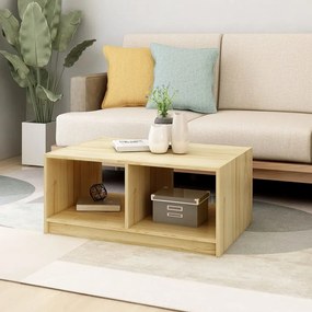 Mesa de centro 75x50x33,5 cm madeira de pinho maciça