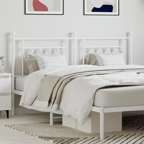 Cabeceira de cama 160 cm metal branco