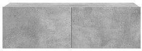 Móvel de TV 100x30x30 cm derivados de madeira cinzento cimento
