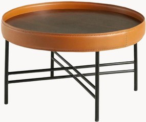 Mesa de centro redonda em pele sintética Miyako