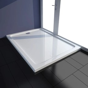 vidaXL Base de chuveiro retangular ABS 80 x 110 cm branco