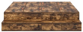 Estrado de Cama com Arrumação em Carvalho Fumado 135x190 cm