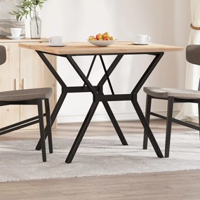 Mesa de jantar estrutura em Y 90x90x75,5 cm pinho/aço