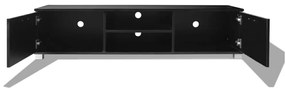 Móvel de TV 140x40,5x35 cm preto brilhante