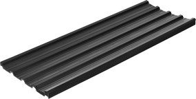 Conjunto de 12 painéis em aço galvanizado resistentes às intempéries, cinza antracite, dimensões de cada painel: 129 cm x 45 cm
