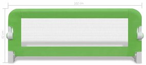 Barra de segurança para cama de criança 2 pcs 102x42 cm verde