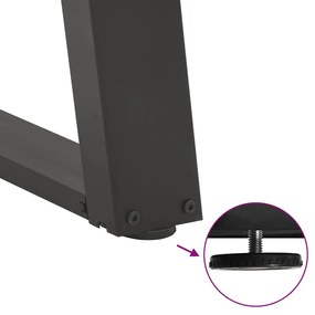 Pés para mesa de jantar em formato de U, 2 peças, antracite, 60x(72-73