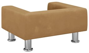Cama para cães 50x40x26,5 cm veludo castanho
