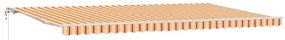 Toldo Retrátil Amarelo e laranja 600 × 350 cm amarelo e laranja