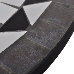 Conjunto bistrô azulejos de cerâmica 3 pcs preto e branco