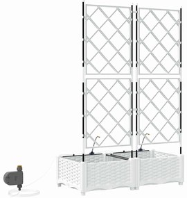 Vasos de Jardim Treliça Branco 80 x 40 x 126 cm Plástico