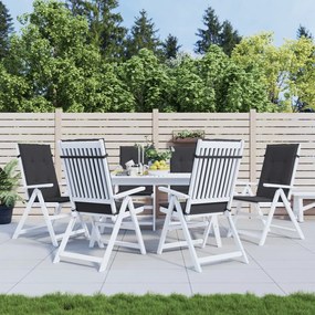 vidaXL Almofadões para cadeiras altas de jardim 6 pcs tecido preto