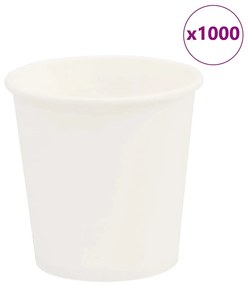 vidaXL Copos de café de papel 1000 pcs 4oz 100ml branco