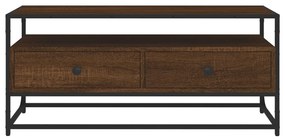 Móvel de TV 100x35x45 cm derivados de madeira carvalho castanho