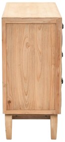 Armário com gavetas madeira de abeto maciça 80x36x75 cm