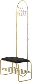 BANCO COM CABIDES 80X38,5X180 CM DOURADO E PRETO