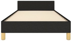 Estrutura de cama sem colchão 90x200 cm tecido preto